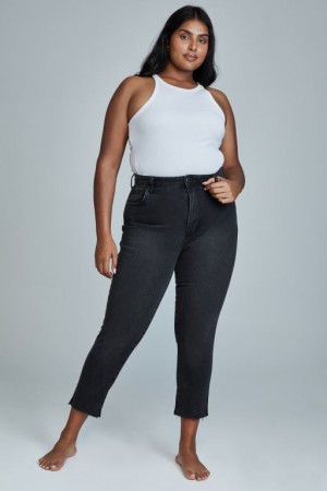 Cotton On Curve Taylor Mom Jean Women's Pants Black | SzfI3I82DE1