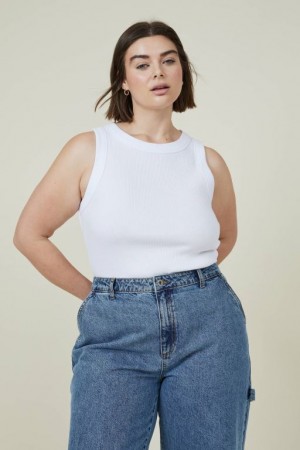 Cotton On Curve The 91 Women's Tanks White | hjdNcIsPMtT