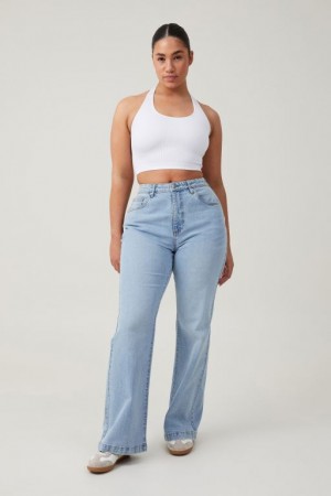 Cotton On Curvy Stretch Bootcut Flare Women's Jeans Blue | 7ohwV5tlNvS