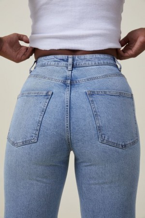 Cotton On Curvy Stretch Wide Jean Women's Pants Blue | Jhf9Q2YbwJ9