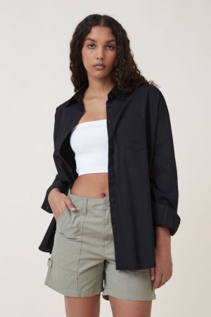 Cotton On Dad Women's Shirts Black | 1jebdMLx4KZ
