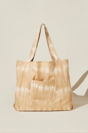Cotton On Dakota Oversized Tote Women's Bags Grey Brown / White | kyZs3GVmdue
