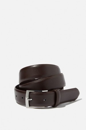 Cotton On Dress Men's Belts Chocolate / Silver | RANTUhuNyTJ