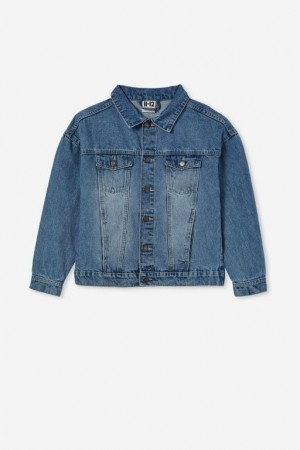 Cotton On Elise Oversized Denim Girls' Jackets Wash | LldIUm8U1mx