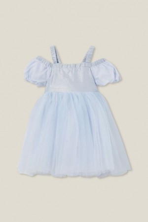 Cotton On Ella Up Girls' Dress Blue | PhLVjE8i7hH