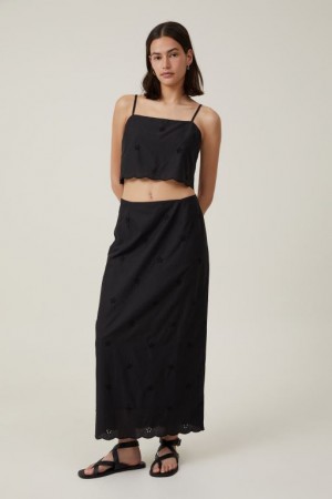 Cotton On Ellie Maxi Women's Skirt Black | B7dgxjIhyt9