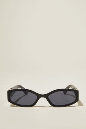 Cotton On Ellis Slimline Racer Women's Sunglasses Black | xUpkRNRSzQu
