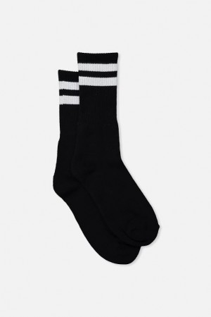 Cotton On Essential Men's Socks Black / Stripes | iLIUds6MAYY
