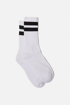 Cotton On Essential Men's Socks White / Stripes | CtQzADeA0MW
