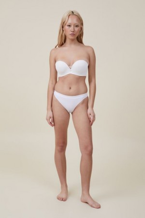Cotton On Everyday Lace Strapless Push Up 2 Women's Bras Cream | JEpwobHEJXd
