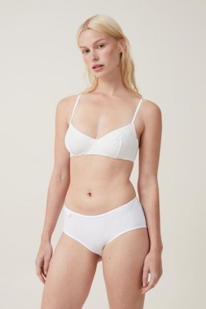 Cotton On Everyday Lace Underwire Women's Bras Cream | Jv9rGPJh70r