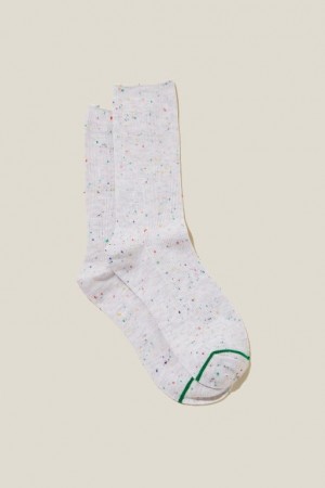 Cotton On Fine Ribbed Crew Women's Socks Multicolor | 77xYitRLvA4