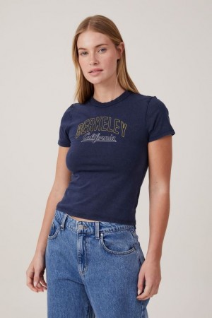 Cotton On Fitted Lcn Graphic Longline Women's Graphic T-Shirts Lcn | 9ewsBHOFMH4