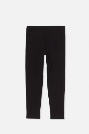 Cotton On Fleece Girls' Leggings Black | Ar1AsYZRW7u