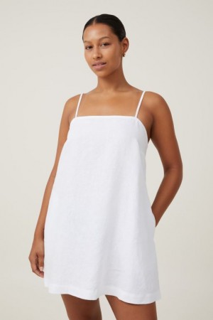 Cotton On Frankie Linen Women's Mini Dress White | 1cJqQkRPgtt