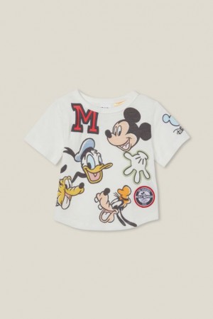Cotton On Fynn Slub Spliced Lcn Baby T Shirts Light Yellow | CAzvDEDAAc2