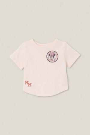 Cotton On Fynn Slub Spliced Lcn Baby T Shirts Pink | yBU4nWQBJx5