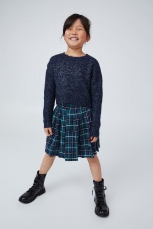Cotton On Georgie Knit Jumper Girls' Jackets Navy | BNUfBQZFYVl