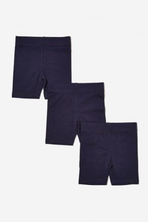Cotton On Girls Multipack Bike 3 Pack Girls' Shorts Navy | lLMOo3OT2N7
