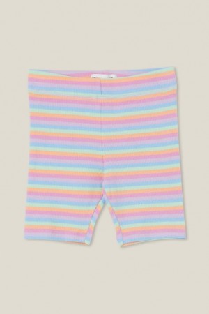 Cotton On Hailey Bike Girls' Shorts Multicolor Stripes | lxx7eK8KG0C