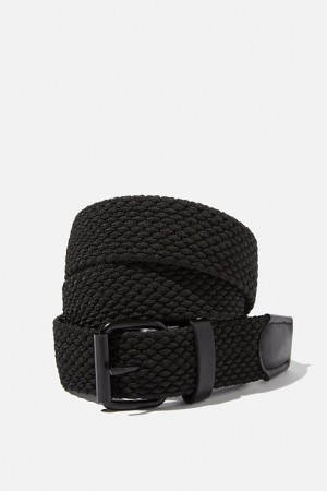 Cotton On Hampton Plait Men's Belts Black | JGXoWrZ2qrU