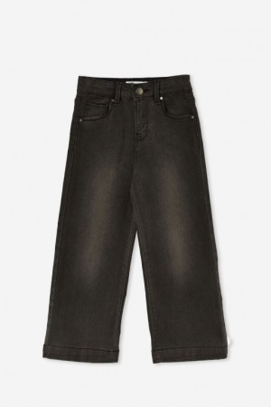 Cotton On Harper Wide Leg Girls' Jeans Black Wash | MNigGvNfoQf