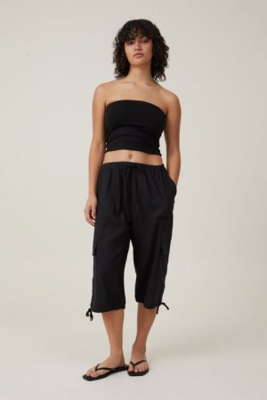 Cotton On Haven Capri Women's Pants Black | HX0txUt0iuK
