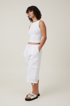 Cotton On Haven Capri Women's Pants White | eQXAVilKQCT