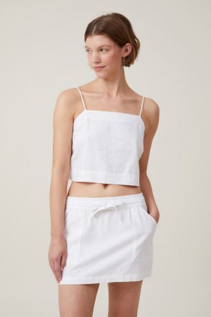 Cotton On Haven Tie Back Cami Women's Shirts White | l9ntgB8k01s