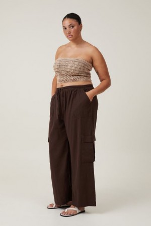Cotton On Haven Utility Wide Leg Women's Pants Dark | mPw129CAlyF