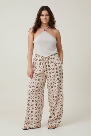 Cotton On Haven Wide Leg Women's Pants Grey | ofDrGsG5QuC