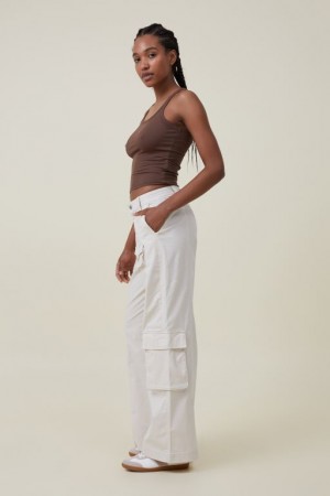 Cotton On Hayden Cargo Women's Pants Grey | Jw1KisMZnKX