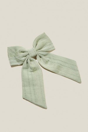 Cotton On Heidi Hair Bow Women's Hair Accessories Beige Olive | rdSoZBTQlle