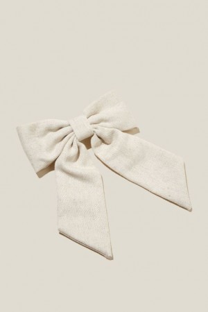 Cotton On Heidi Hair Bow Women's Hair Accessories Beige | nHEdgqR6y9E
