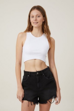 Cotton On High Mom Denim Women's Shorts Black | EHe7W1jPQE4