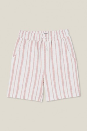 Cotton On Hudson Slouch Boys' Shorts Light Yellow / Stripes | qgMU321Bjom