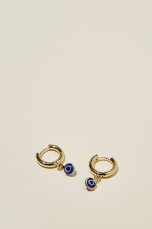 Cotton On Huggie Hoop Earring Women's Jewellery Gold | Ef4SFU5Pc8e