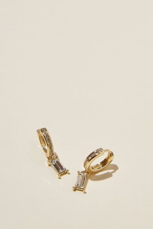Cotton On Huggie Hoop Earring Women's Jewellery Gold | cCkgenR0Whd