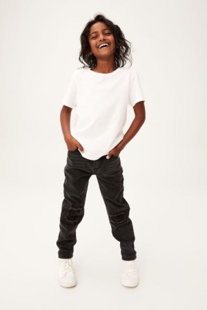 Cotton On India Mom Girls' Jeans Black Wash | TE0yyc7cL2t