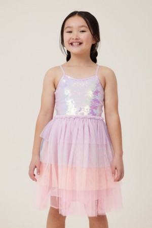 Cotton On Iris Up Girls' Dress Multicolor | lvngAN6U4D8
