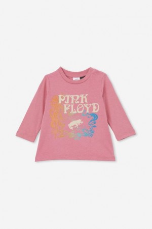 Cotton On Jamie Long Sleeve Lcn Baby T Shirts Pink | riWl4OG5COr