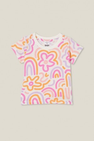Cotton On Jamie Short Sleeve Baby T Shirts Light Yellow | Y5RO0cFiCPV