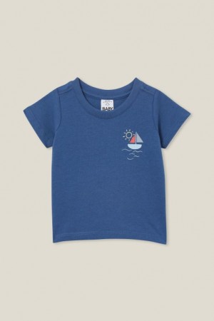 Cotton On Jamie Short Sleeve Baby T Shirts Blue | tvBAXXtqNBo