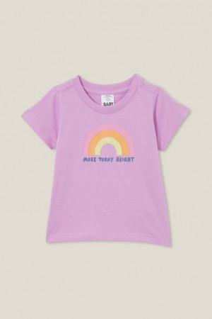 Cotton On Jamie Short Sleeve Baby T Shirts Lavender / Light | pKLIpycEn5v