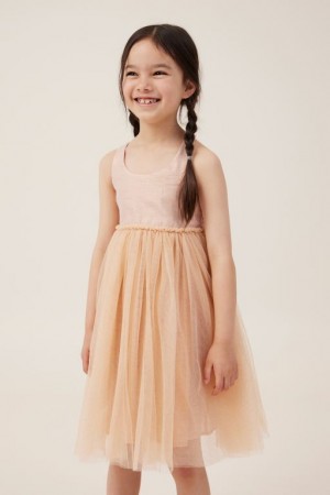 Cotton On Jocelyn Up Girls' Dress Gold | URkSnYBTlge
