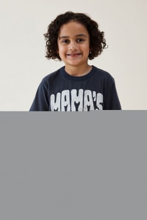 Cotton On Jonny Short Sleeve Print Boys' T Shirts Phantom | s0InqRfWAp9