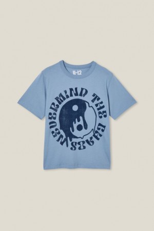 Cotton On Jono Short Sleeve Print Boys' T Shirts Blue | bY8CeSjqyZG