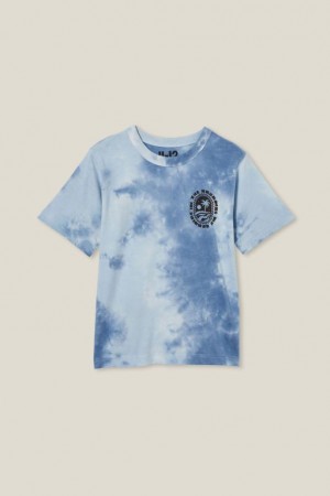 Cotton On Jono Short Sleeve Print Boys' T Shirts Blue | eURNP3K85Ju