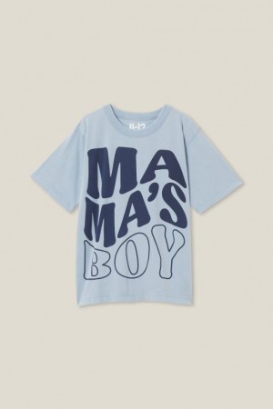 Cotton On Jono Short Sleeve Print Boys' T Shirts Blue | txgxqHYyHE6