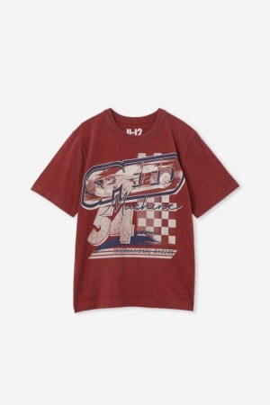 Cotton On Jono Short Sleeve Print Boys' T Shirts Henna | ejq13yiefFq
